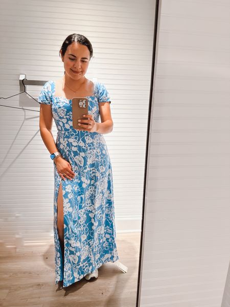I found my birthday dress for later this month 💙 a beautiful long blue and white floral dress with a slit in the side.

#LTKU #LTKParties #LTKBeauty