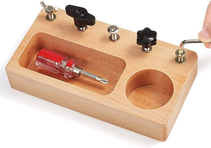 Montessori Screw Driver Board for Kids Basic Skills Educational Learning Toys for 3 4 5 Year Old ... | Amazon (US)