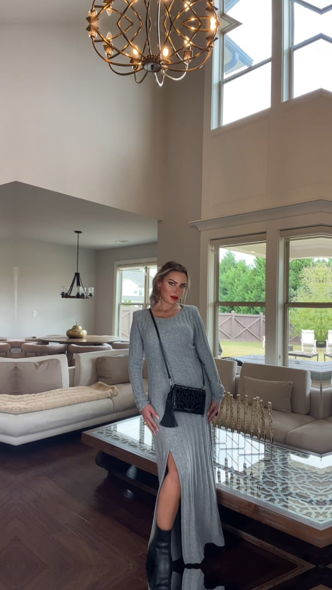 Women's Crew Neck Long Sleeve Bodycon Sweater Dress Ribbed Knit Slim Fit Maxi Dresses Stretchy Sexy Side Split Hem Dress

Today, I experienced the comfort of my favorite dress.
- Fabulous fabric, simple style. I expressed my inner comfort in the most beautiful way.
- The best surprise of the day: this dress, with its soft texture and elegant slit.
- Warm tones, cold days; this dress envelops me.
- The fabric dancing with the light in the house says to me, in one word, "comfort."
- Elegance and comfort combined: #softtouches #comfortstyle💫

#softtouches
- #comfortablestyle
- #comfortabledresses
- #fabrictexture
- #vestite
- #chicandhat
- #minimalwealth
- #runway
- #casualchic
- #dresspath
- #fashionlovers
- #ootd

#LTKGiftGuide #LTKActive #LTKSeasonal