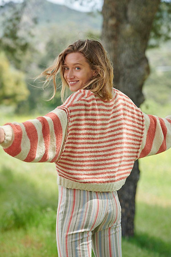 Good Vibes Crew Sweater by FP Beach at Free People, Rose Combo, M | Free People (Global - UK&FR Excluded)