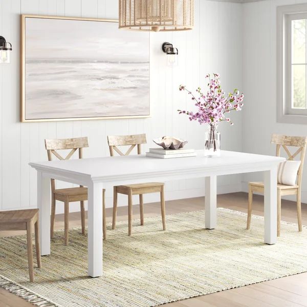 Sorrento 78.74'' Mahogany Solid Wood Dining Table | Wayfair North America