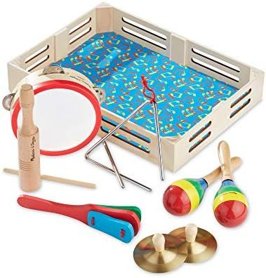 Melissa & Doug Band-in-a-Box Clap! Clang! Tap! - 10-Piece Musical Instrument Set | Amazon (US)