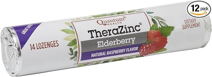 Quantum Health TheraZinc Elderberry Roll, Raspberry Lozenges, Made with Zinc Gluconate for Immune... | Amazon (US)