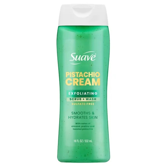 Suave Pistachio Cream Exfoliating Body Wash & Scrub With Glycerin & Vitamin E, 18 FL OZ | Walmart (US)