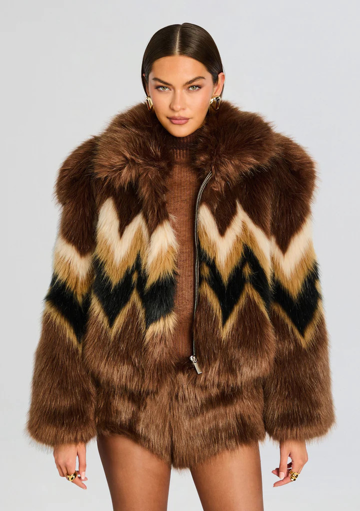 Ismay Faux Fur Bomber | Retrofete