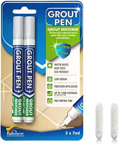 Grout Pen Light Grey Tile Paint Marker: Waterproof Tile Grout Colorant and Sealer Pen - Light Gre... | Amazon (US)