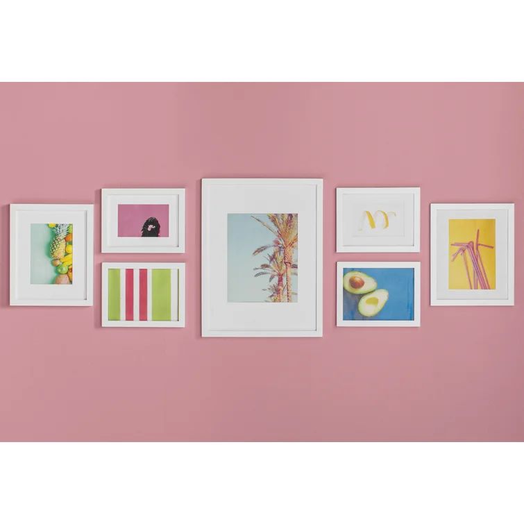Sasia Wood Gallery Picture Frame - Set of 7 | Wayfair North America