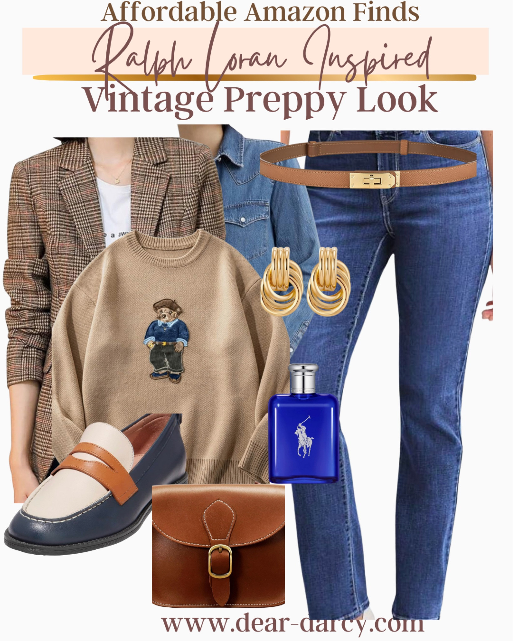 Affordable Amazon fashion finds

Ralph Loran vintage inspired outfit

Tan and Carmel blazer
Teddy sweater$40
Denim shirt $41
Levi denim straight leg jeans $20
3 color penny loafer 
Cognac saddle bag $24
Gold knot earrings 
Cognac lock belts $14

Ralph Lauren cologne 
RL socks 
RL  pall cap 


#LTKFindsUnder50 #LTKStyleTip #LTKOver40