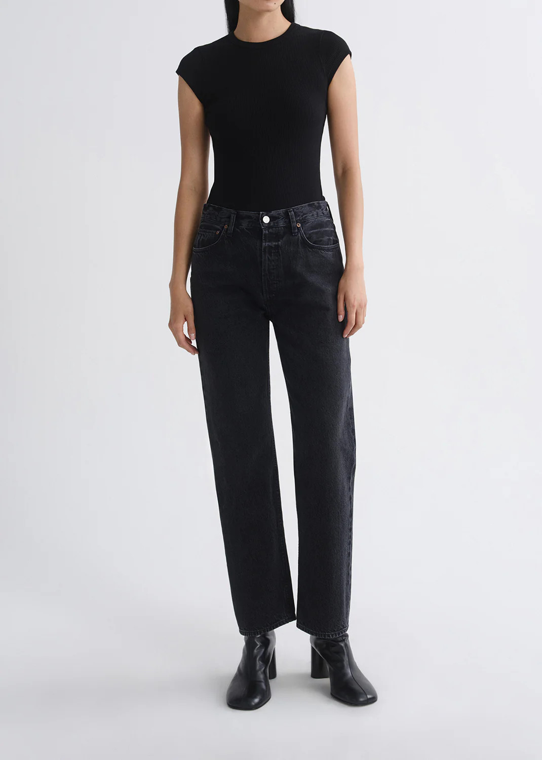 90S Pinch Waist High Rise Straight in Vanta | AGOLDE