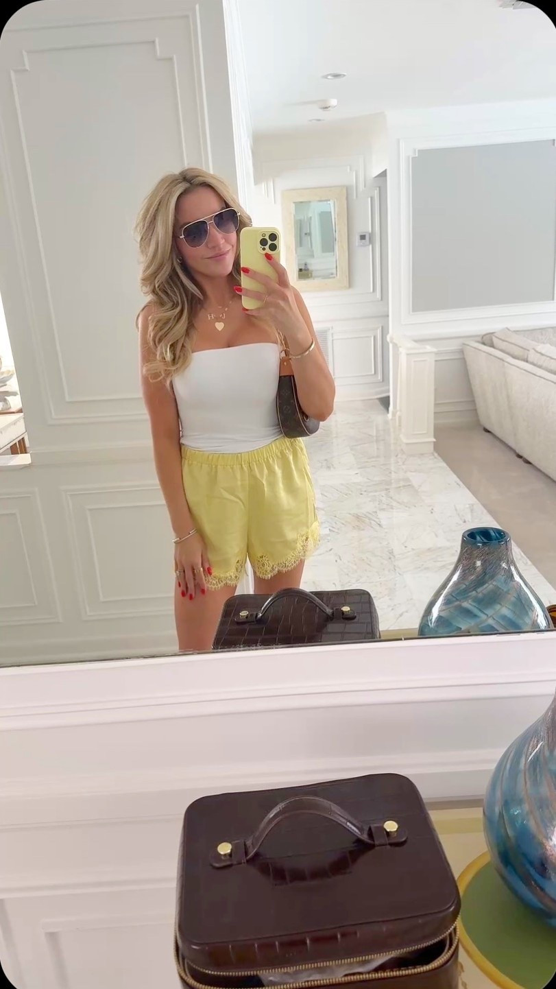 Satin lace shorts tube top

#LTKootd #LTKgrwm #LTKTravel