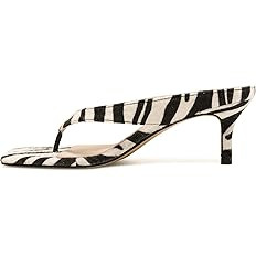 Riekany Kitten Heeled Sandals for Women Slip On Square Clip Toe Flip Flips Low Heel Pumps Comfort... | Amazon (US)