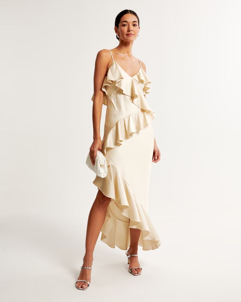 Women's Ruffle Maxi Dress | Women's Clearance | Abercrombie.com | Abercrombie & Fitch (US)
