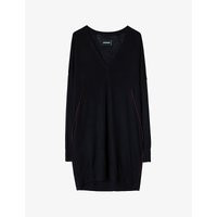 Franny contrast-trim merino wool dress | Selfridges