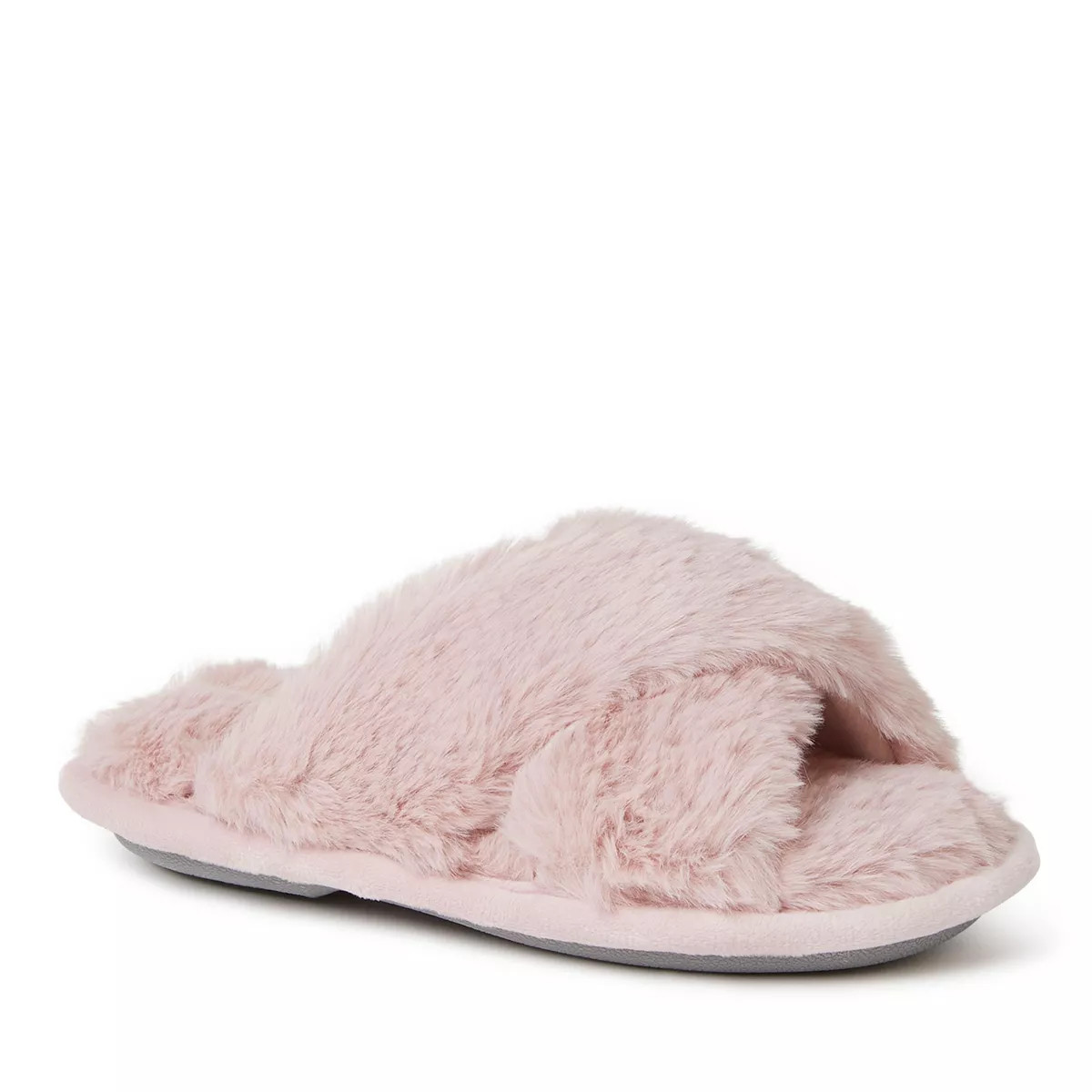 Dearfoams Kid's Jess Furry Crossband Slide Slippers | Target