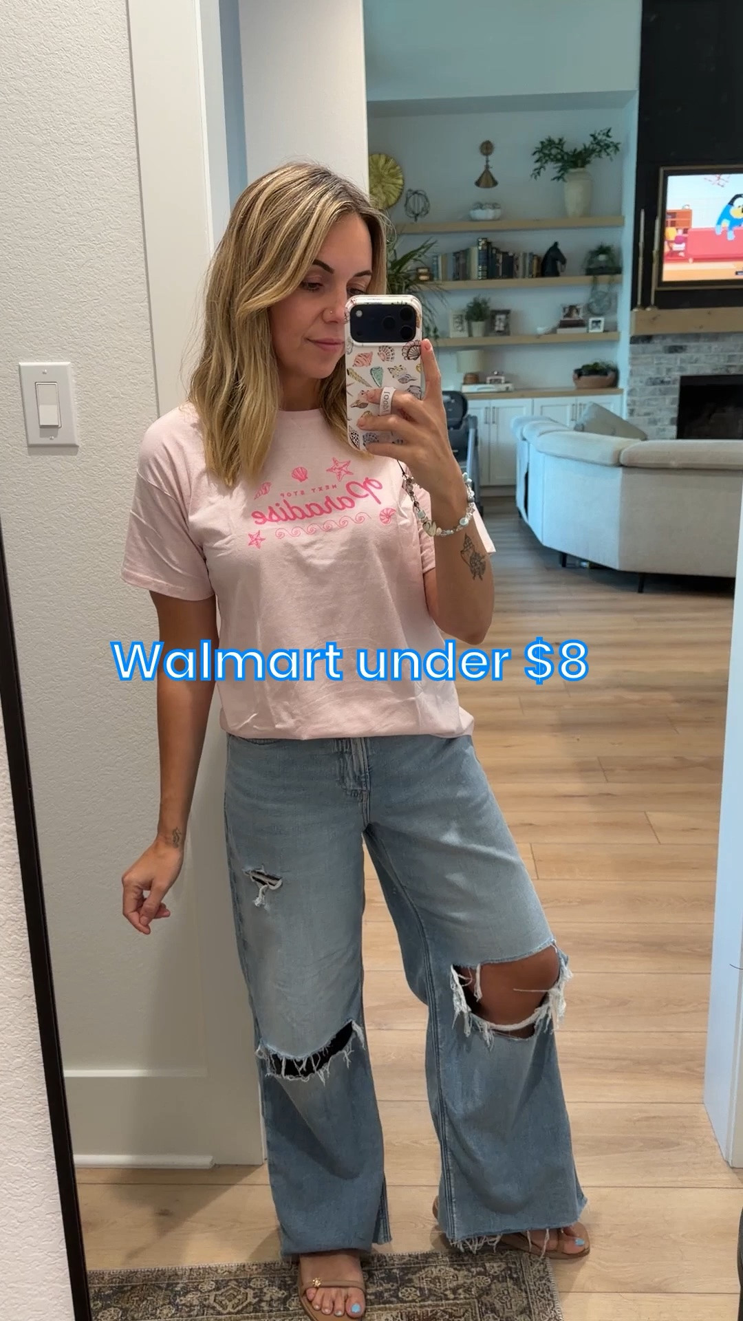 I’m a woman small and I think the little girls extra large would be the perfect amount of roomy. This is actually a 2X. Jeans run TTS.

#LTKootd #LTKgrwm