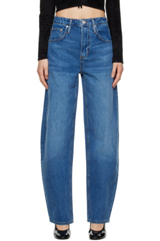 Blue Long Barrel Jeans | SSENSE