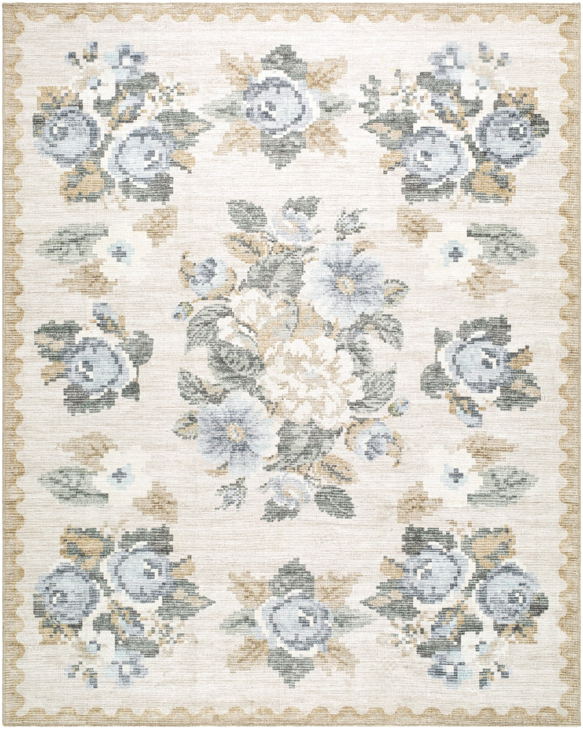 My Texas House Back to Campus Sage 7'10" x 10' Washable Area Rug | Walmart (US)