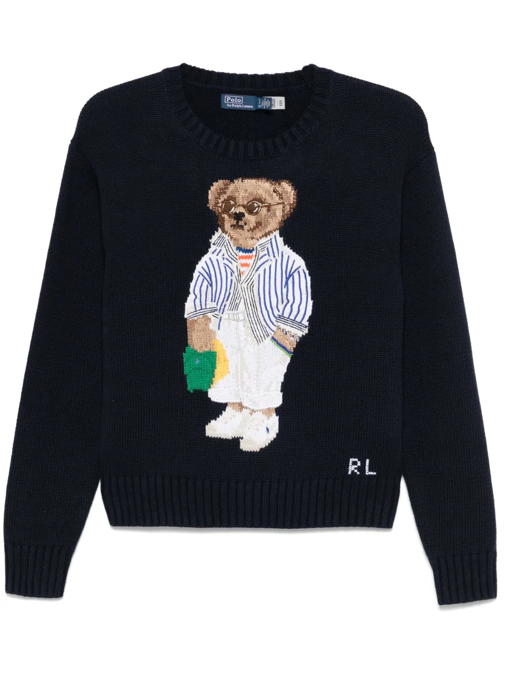 Polo Ralph Lauren Polo Bear Cotton Sweater | Blue | FARFETCH BR | Farfetch (BR)