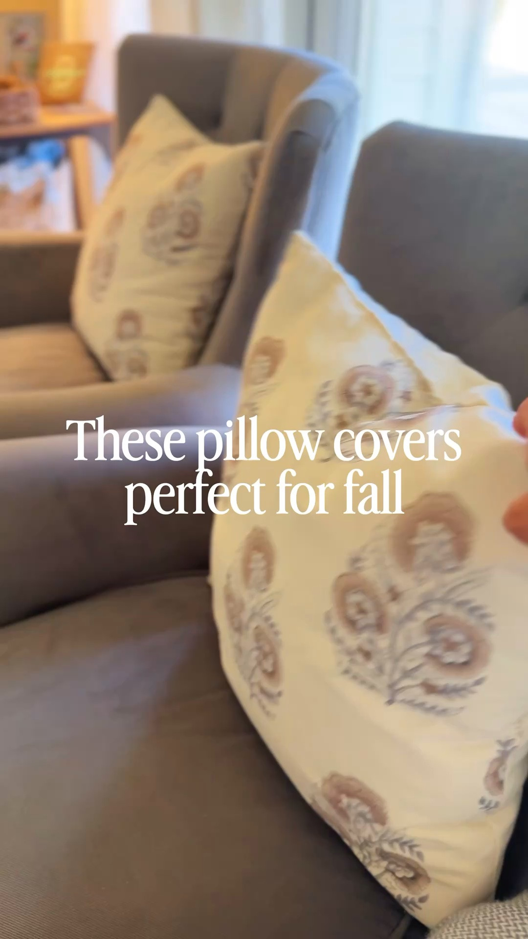 I love these black print pillow covers for fall! They have the perfect subtle touches of brown and blue.

#LTKHome