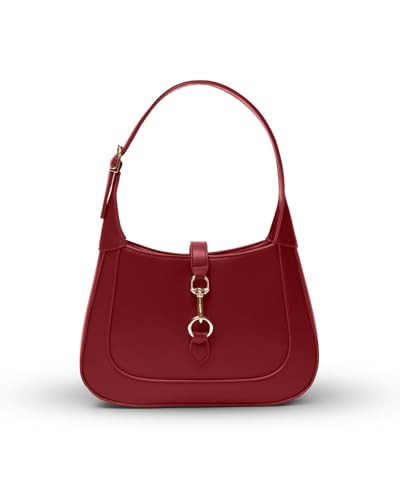 Shoulder Bag for Women - Small Shoulder Purses - Red Purse - Cute Trendy Handbags - Adjustable Strap Vegan Leather | Amazon (US)