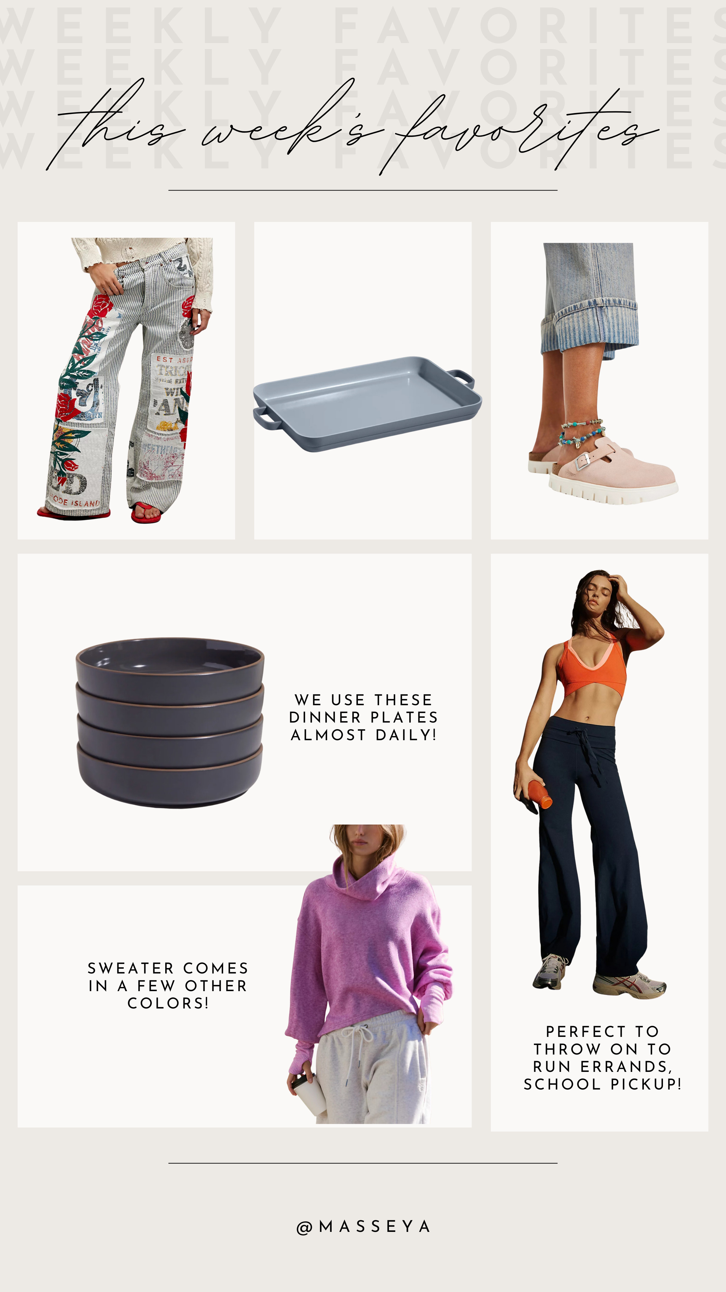 this week's favorites!

weekly favorites, free people, denim patch jeans, kitchen essentials 

 #LTKValentine #LTKSeasonal #LTKHome