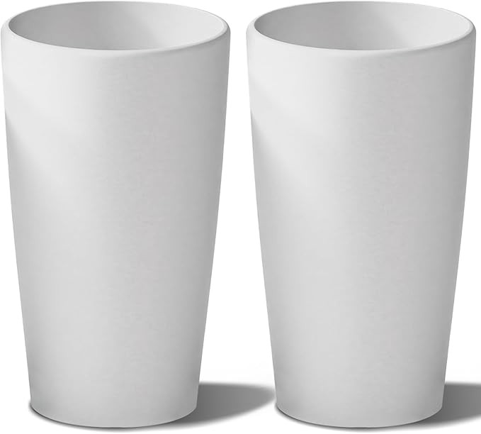 SnugNiture Set of 2 Round Tall Planters 22 Inch, Large Planter for Indoor Outdoor Plants, Modern ... | Amazon (US)