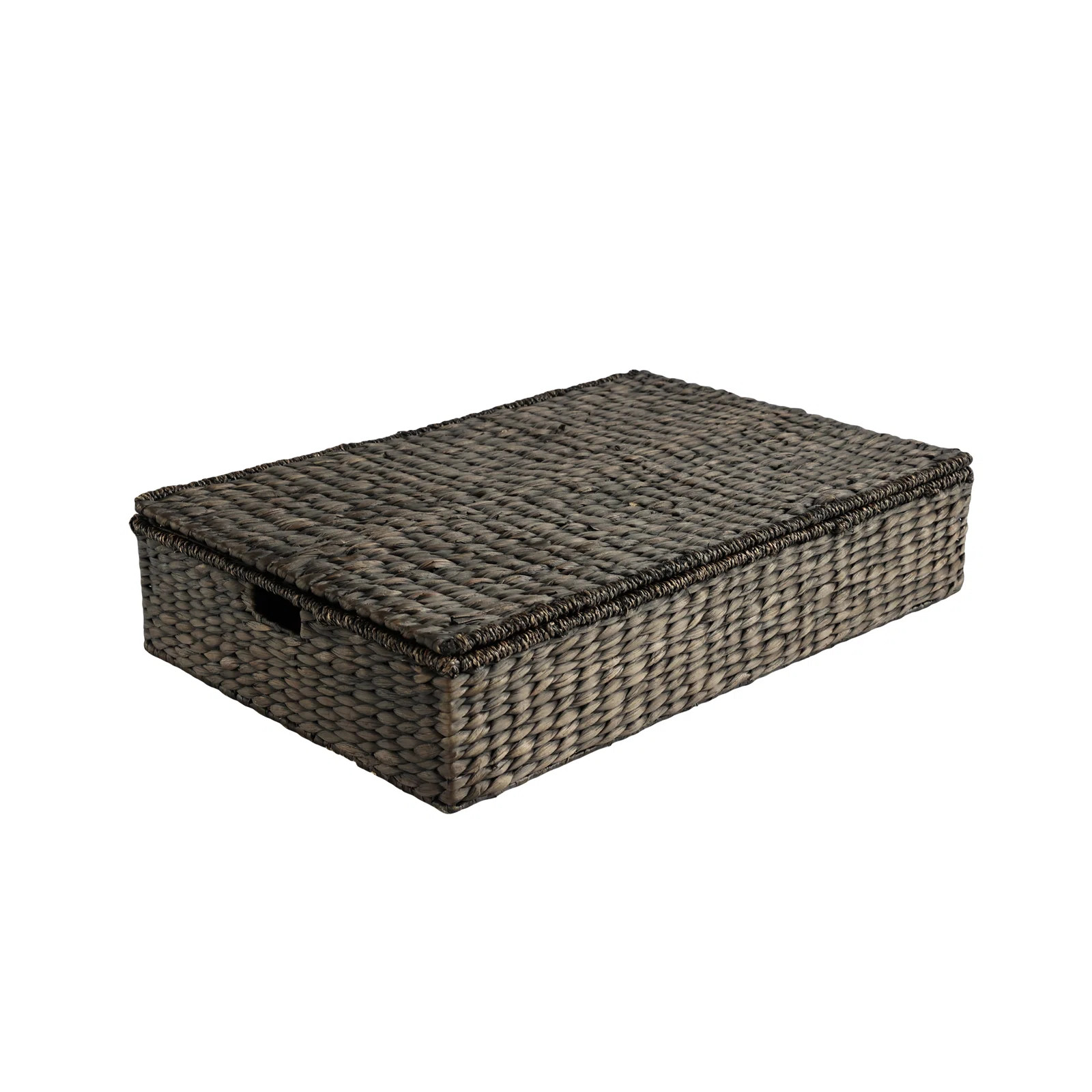 Holden 30'' Classic Costal Hand-Woven Hyacinth Wicker Under Bed Storage Basket with Lid | Wayfair North America