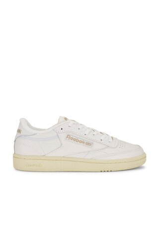 Reebok Club C 85 Sneaker in Chalk, Weathered White, & Moon from Revolve.com | Revolve Clothing (Global)