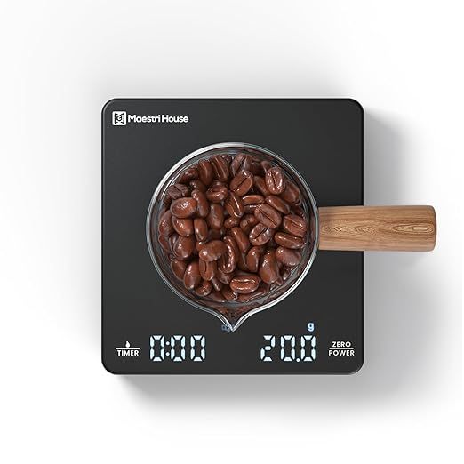 Mini Coffee Scale with Timer, Maestri House Rechargeable Espresso Scale, 2kg/0.1g Accurate Scale ... | Amazon (US)