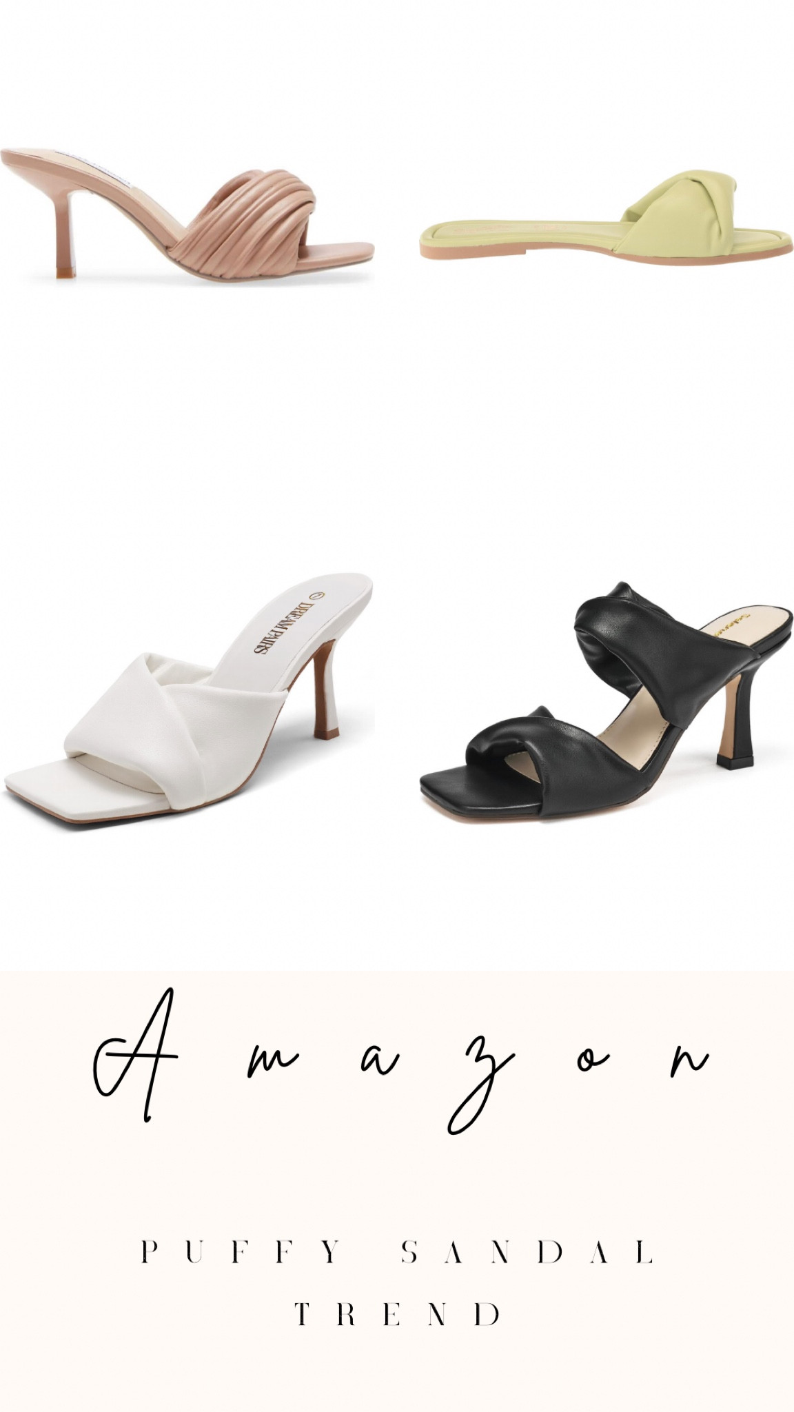 Puffy Sandal Trend, but make it affordable! Cute Amazon finds to get the look for less. 🫶