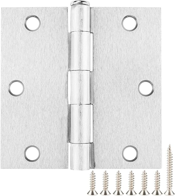30 Pack Door Hinges Brushed Nickel Hinges for Doors Interior 3 1/2 Door Hinge 3.5 Inch Square Doo... | Amazon (US)
