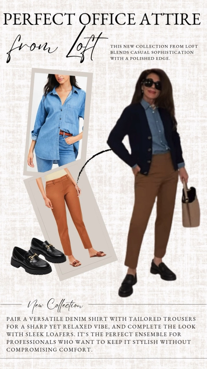 Pair a versatile denim shirt with tailored trousers for a sharp yet relaxed vibe, and complete the look with sleek loafers. It's the perfect ensemble for professionals who want to keep it stylish without compromising comfort.

#LTKStyleTip #LTKShoeCrush #LTKTravel