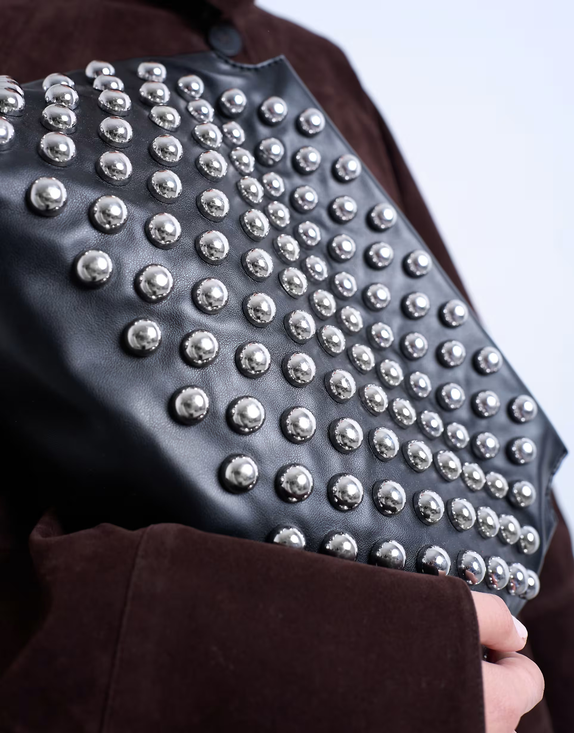 Topshop Gideon studded clutch bag in black | ASOS (Global)