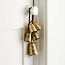 Brass Bell Holiday Door Swag + Reviews | Crate & Barrel | Crate & Barrel