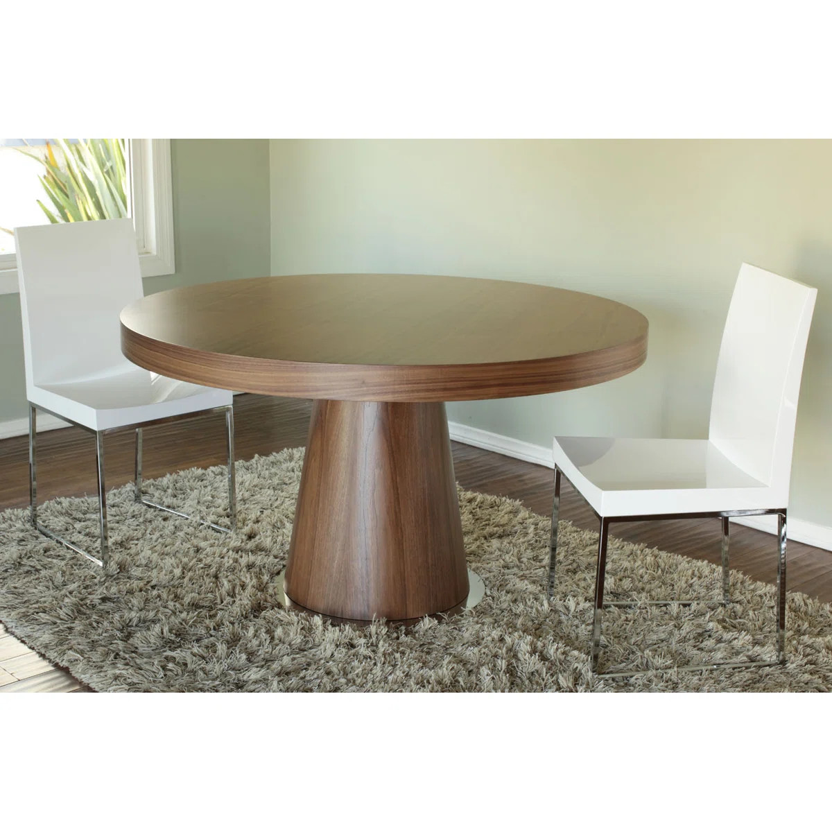 Pangea Home Modern Ronald Claudine 53'' Round Pedestal Dining Table – Contemporary Dining Table... | Wayfair North America