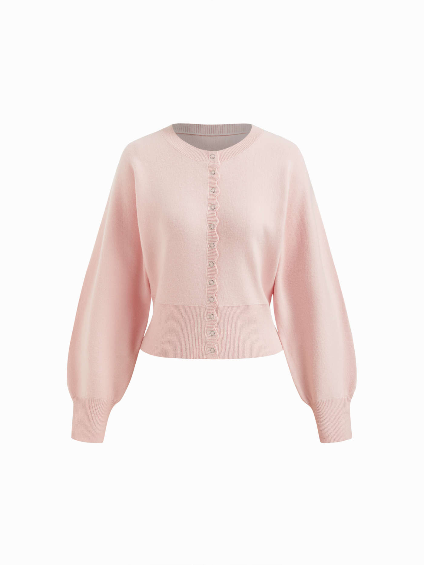 Knit Round Neckline Button Cinched Waist Oversized Cardigan | Cider