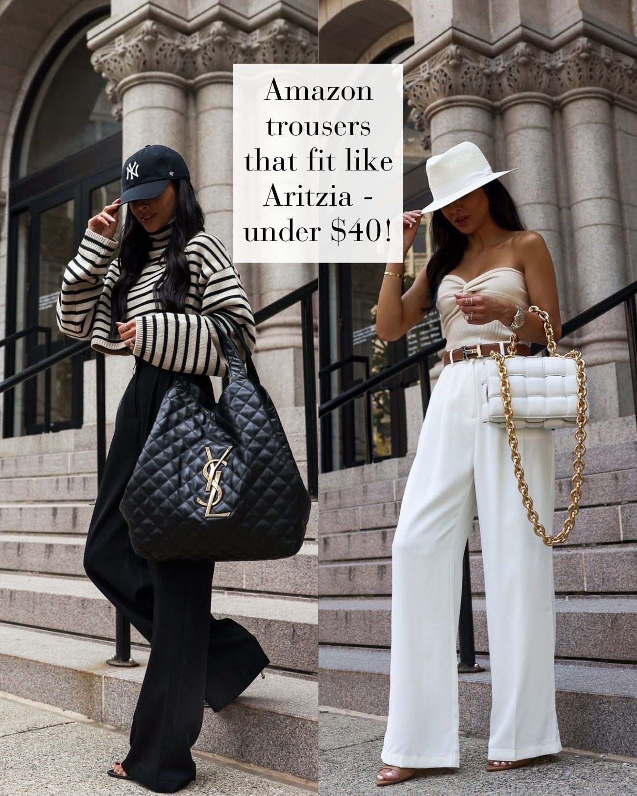 The Amazon wide leg trousers I swear by . These trousers are flattering on anyone and can go from work to dinner. They look just like Aritzia trousers.

Wearing an XS regular. 


#LTKPetite #LTKOver40 #LTKWorkwear