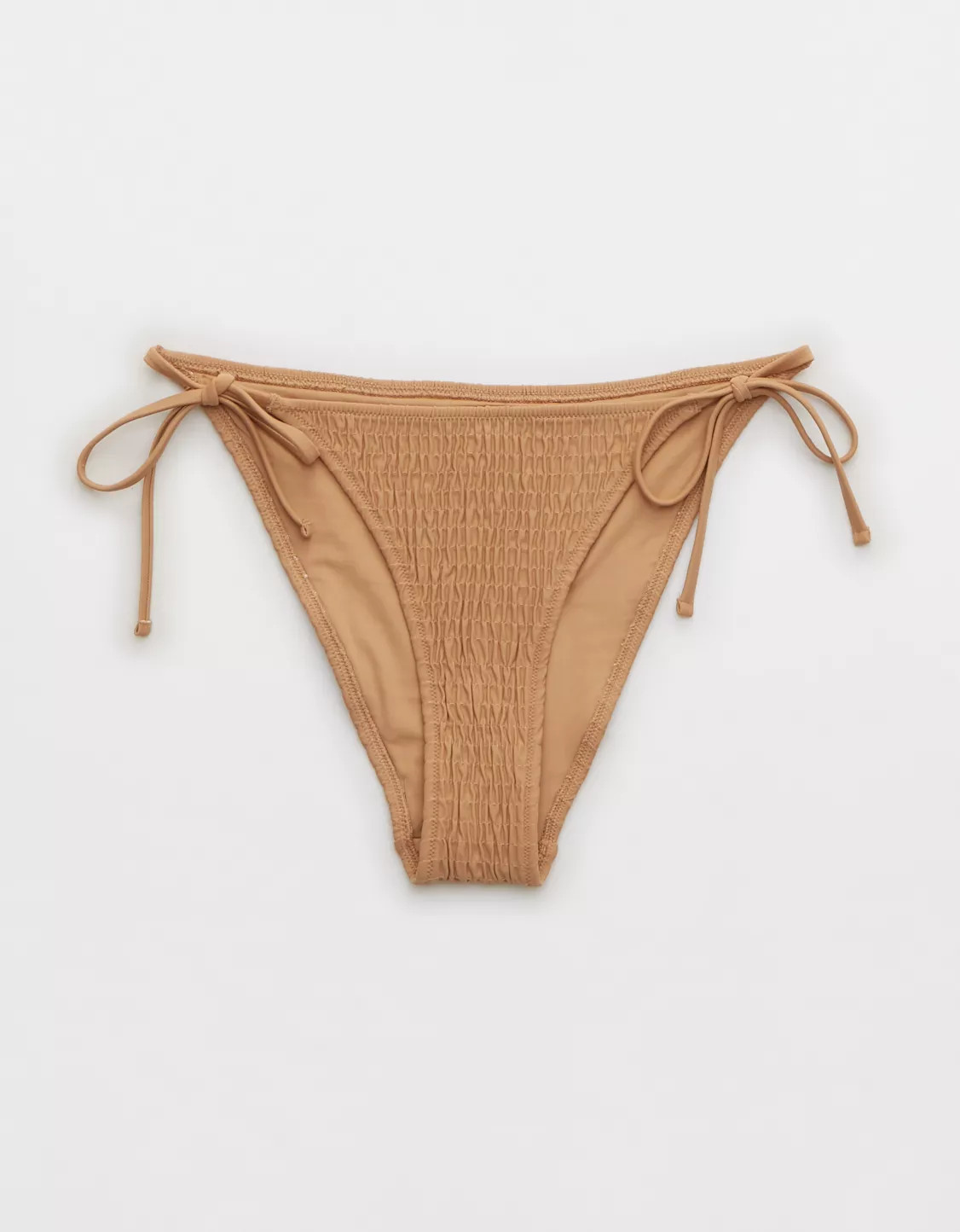 Aerie Smocked Tie Cheeky Bikini Bottom | Aerie