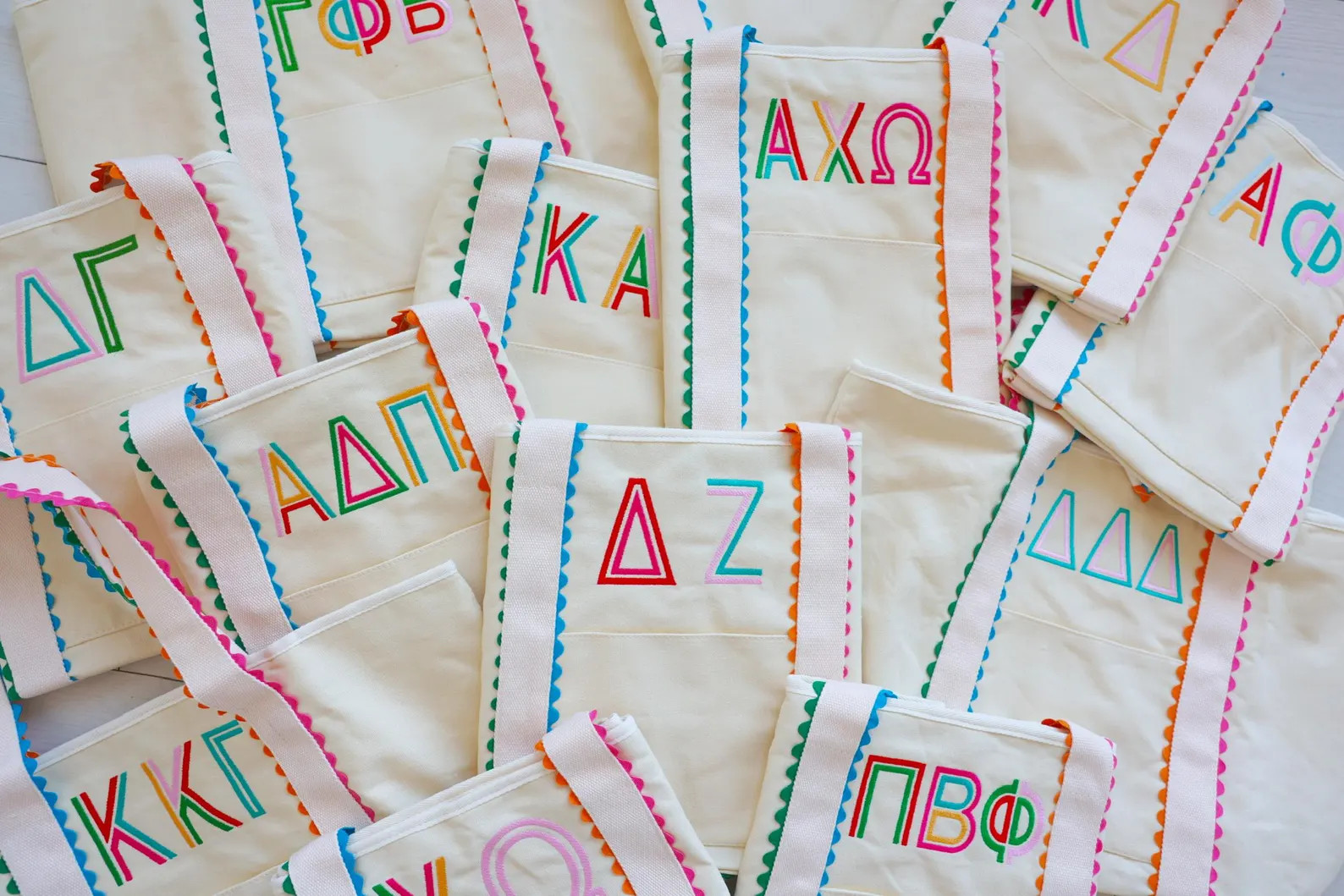 Licensed Sorority Tote Bag - Party with Mal Tote Bag - Bid Day Bag | Etsy (Global)