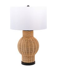 Rattan Woven Table Lamp | Marshalls