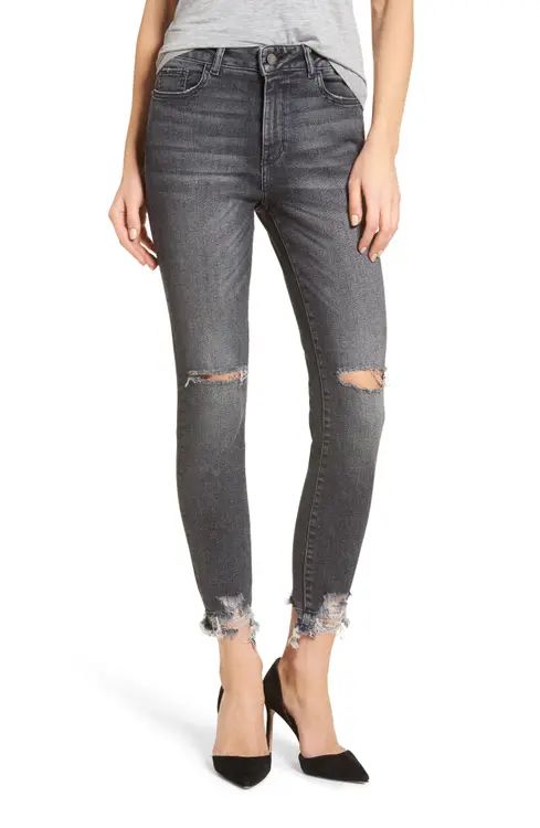 DL1961 Farrow Ripped Ankle Jeans (Light Smoke) | Nordstrom