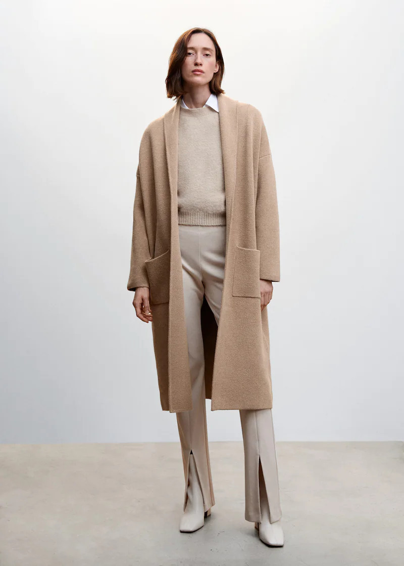 Oversized knit cardigan  | MANGO (US)