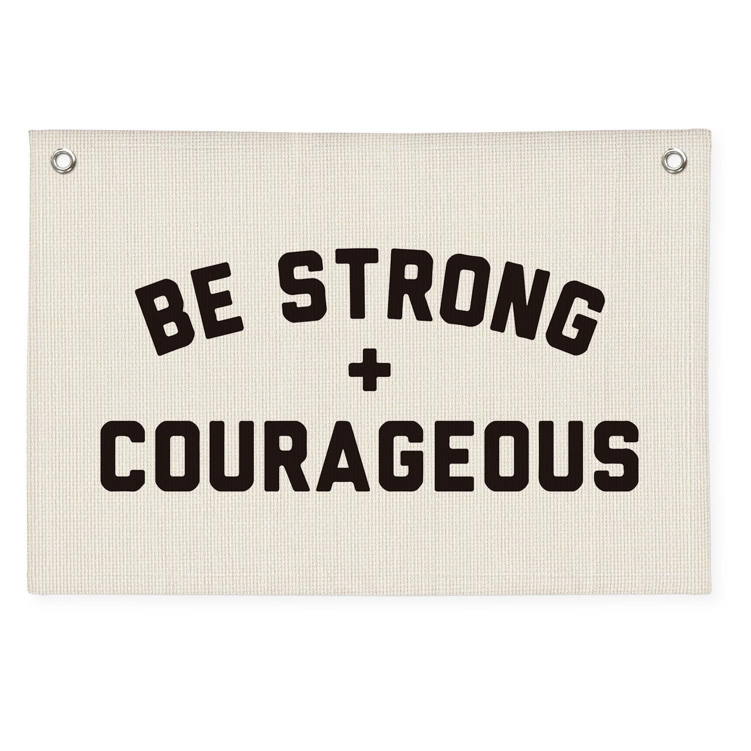 Positive Affirmations Wall Decor, Playroom Decor, Be Strong Courageous Linen Banner Wall Hanging ... | Amazon (US)