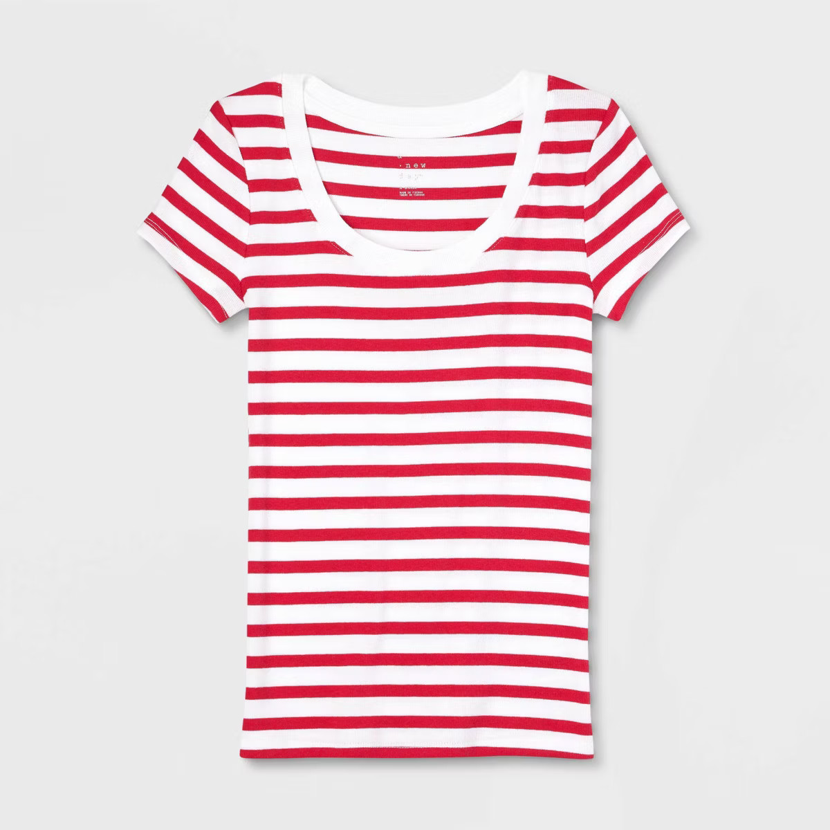 Women's Slim Fit Short Sleeve Ribbed Scoop Neck T-Shirt - A New Day™ | Target