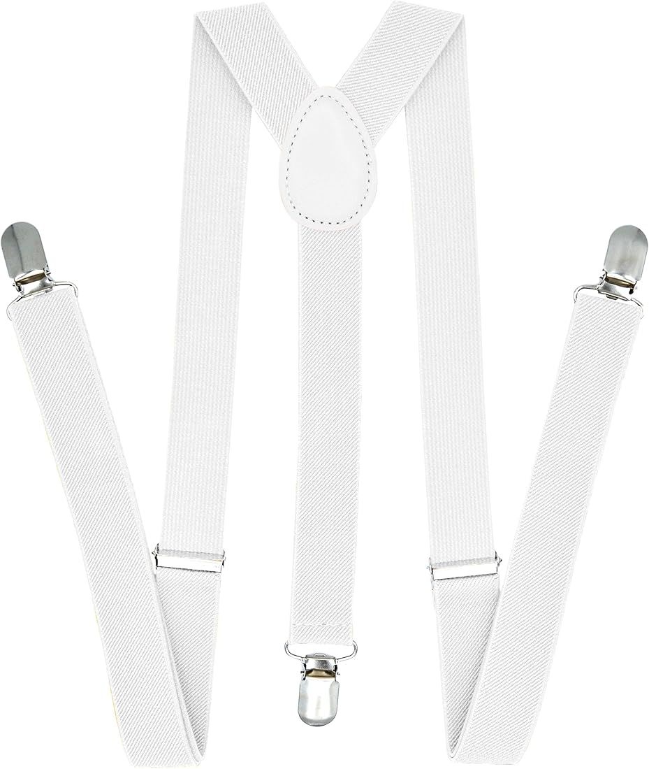 Trilece Suspenders for Men - Adjustable Size Elastic 1 inch Wide Y Shape Suspender for Women Heavy D | Amazon (US)