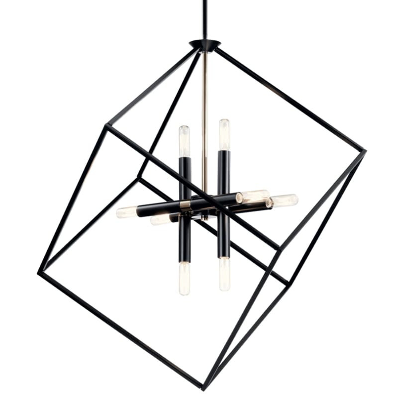 Kichler 42526 Cartone 8 Light 26" Wide Open Cube Chandelier Olde Bronze Indoor Lighting Chandeliers | Build.com, Inc.