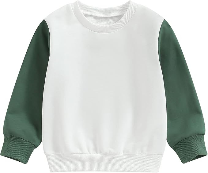 AEEMCEM Toddler Baby Boy Girl Solid Cotton Pullover Sweatshirt T-Shirt Crewneck Long Sleeve T Shi... | Amazon (US)