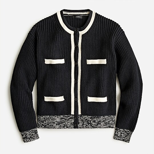 Front-pocket cotton cardigan sweater | J. Crew US