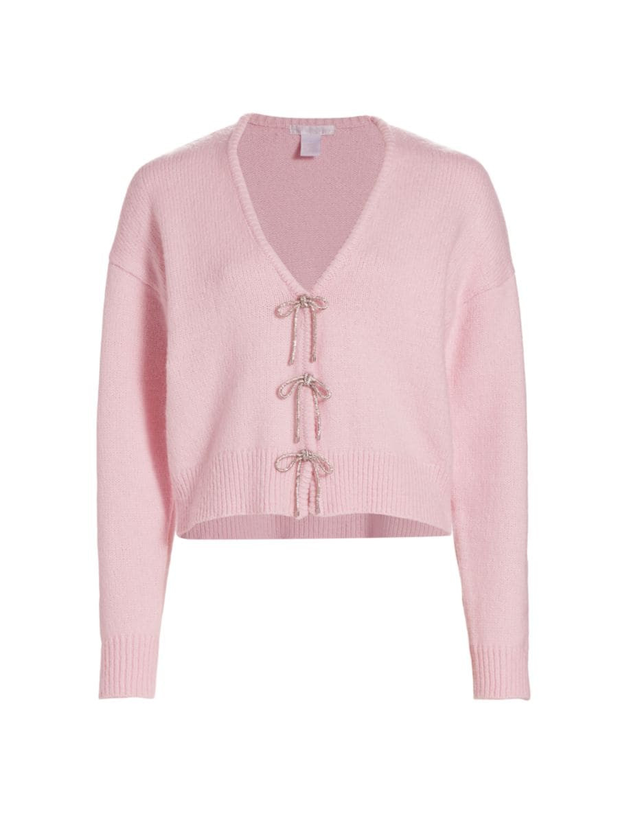 Design History V-Neck Bow Cardigan | Saks Fifth Avenue