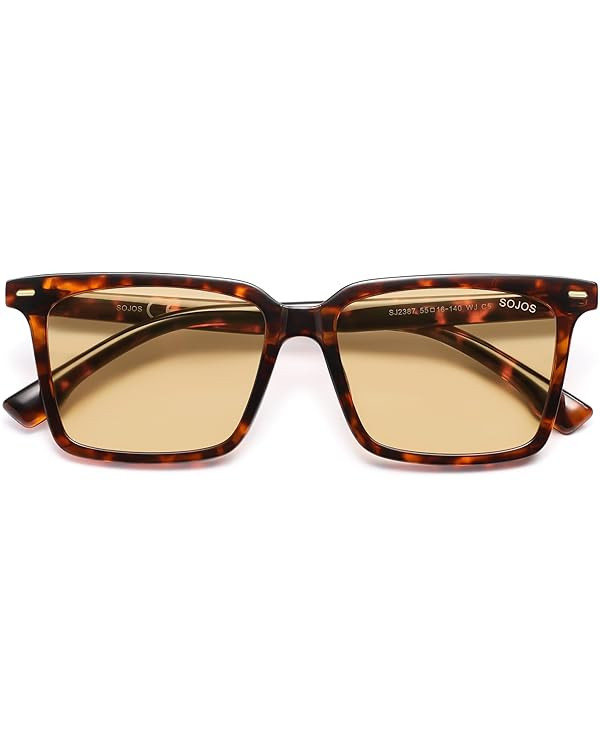 SOJOS Trendy Polarized Square Sunglasses Womens Men Retro Vintage 90s Sun Glasses SJ2387 | Amazon (US)